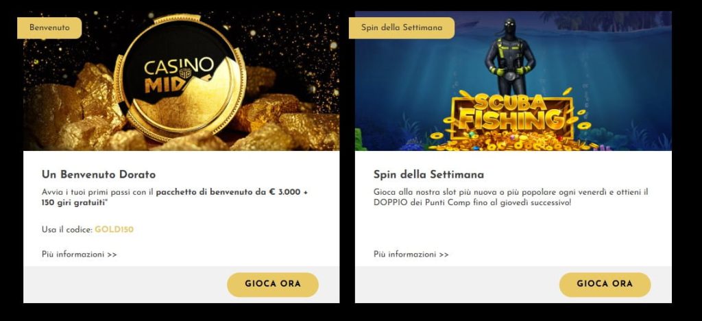 Casino Midas bonus