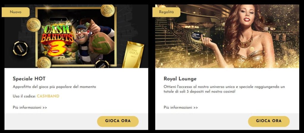 bonus di casino midas